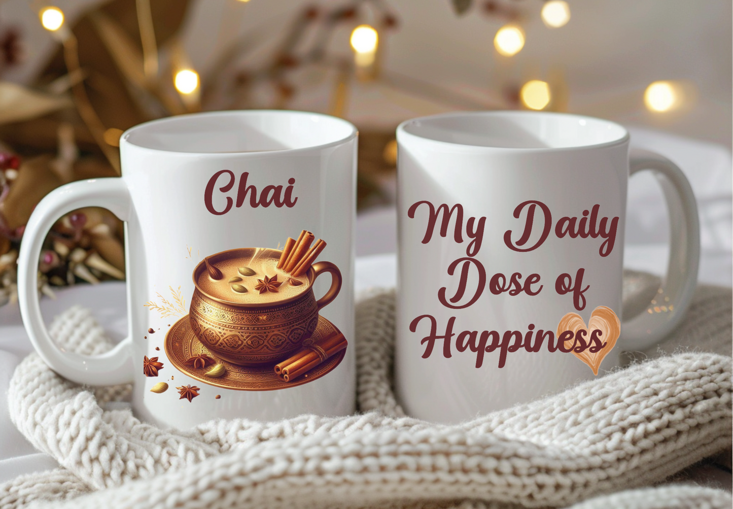 Chai Coffee Mug, gift for Chai addicts, custom quote text mug, 11oz ceramic mug, Personal Chai mug