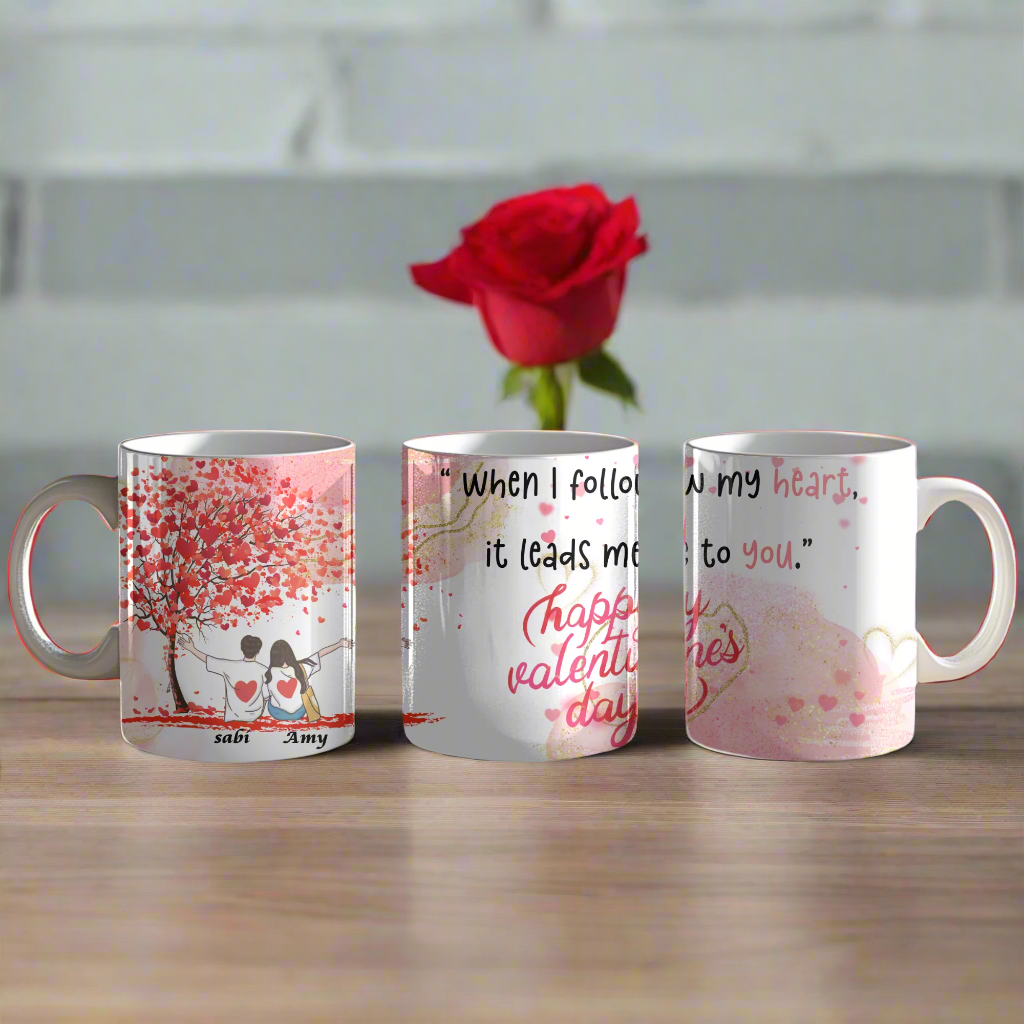 Valentine gift, 11oz ceramic coffee mug, gift for her, gift for him