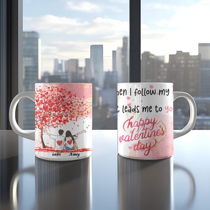 Valentine gift, 11oz ceramic coffee mug, gift for her, gift for him