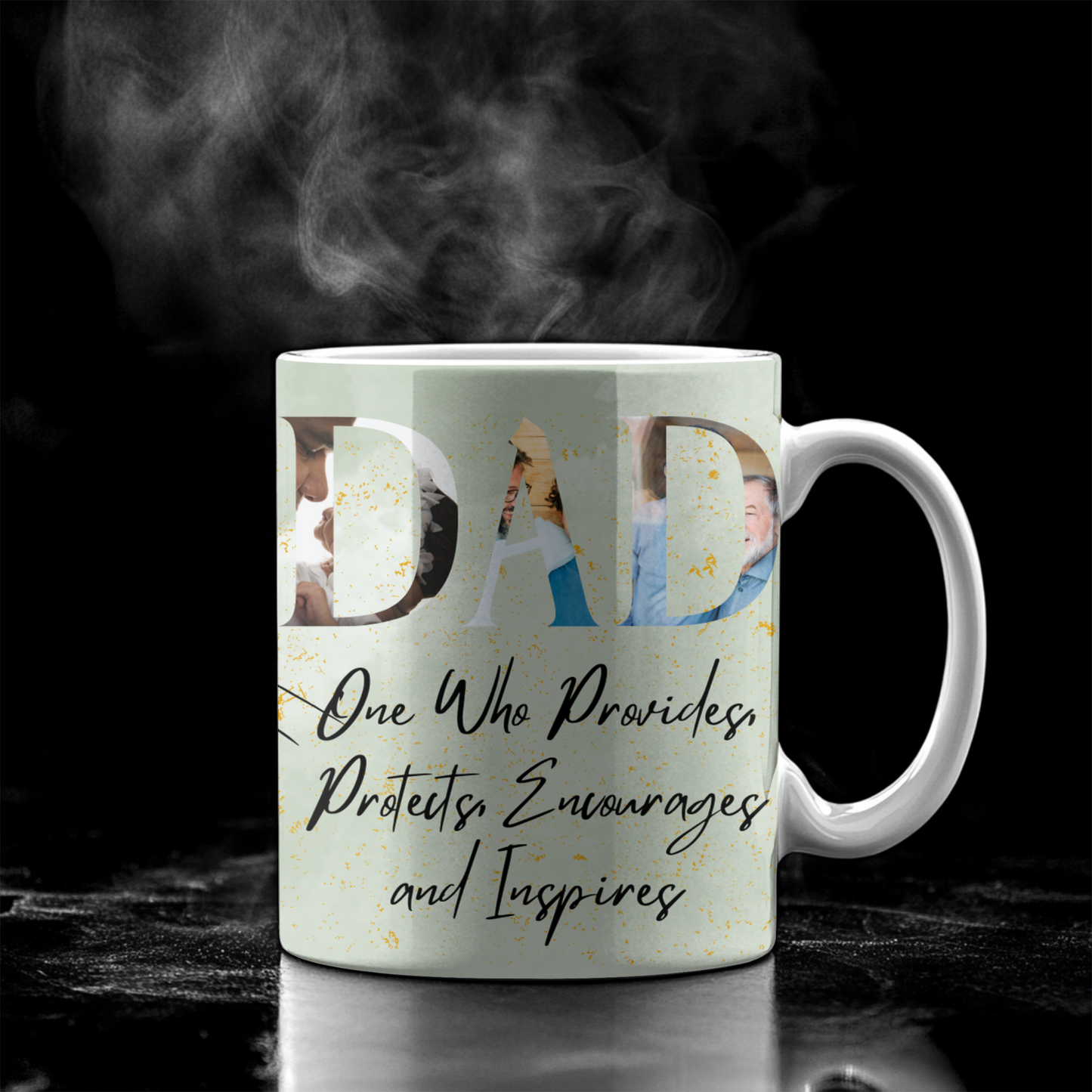 Personalized Dad Mug – Custom Photo & Quote Coffee Cup, Father’s Day Gift, Birthday Gift for Dad, Custom Name Mug, Best Dad Ever Keepsake