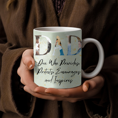 Personalized Dad Mug – Custom Photo & Quote Coffee Cup, Father’s Day Gift, Birthday Gift for Dad, Custom Name Mug, Best Dad Ever Keepsake