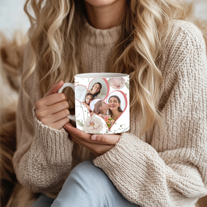 Personalized Love You Mom- Custom Photo Coffee Cup, Mother’s Day Gift, Birthday Gift for Mom, Custom Text Mug, Unique Keepsake for Mothers