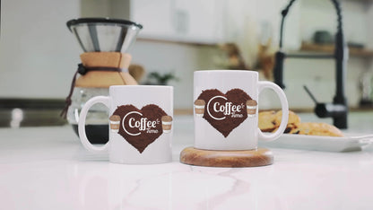 Coffee Time Mug – Cute Coffee Lover Gift, Funny Coffee Cup, Barista Gift, Coffee Enthusiast Mug, Heart Coffee Design, Premium Ceramic Mug