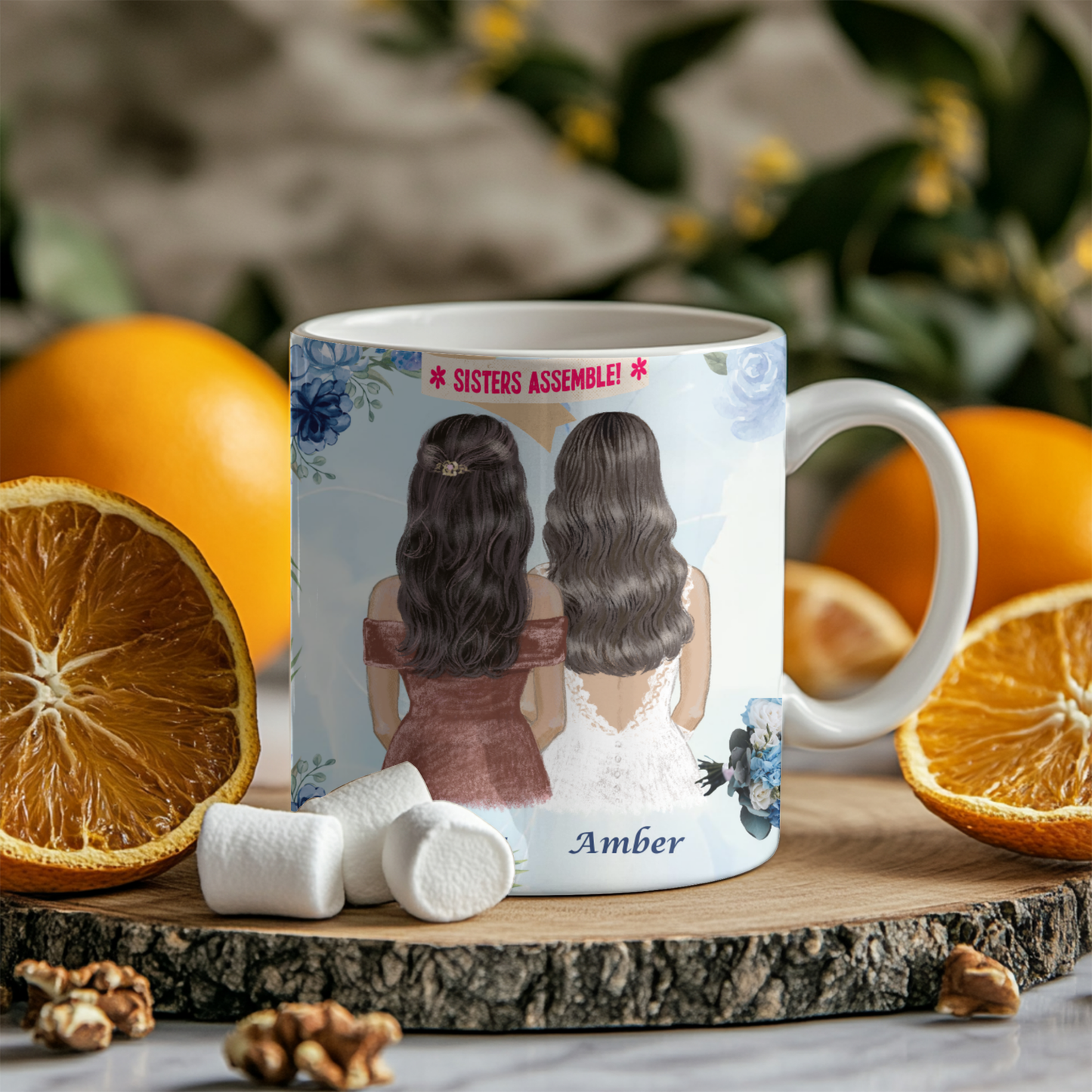 Personalized 11oz Sister Mug – Custom Photo & Name Coffee Cup, Gift for Sister, Best Friend Mug, Custom Text Mug, Sisters Gift from Sister